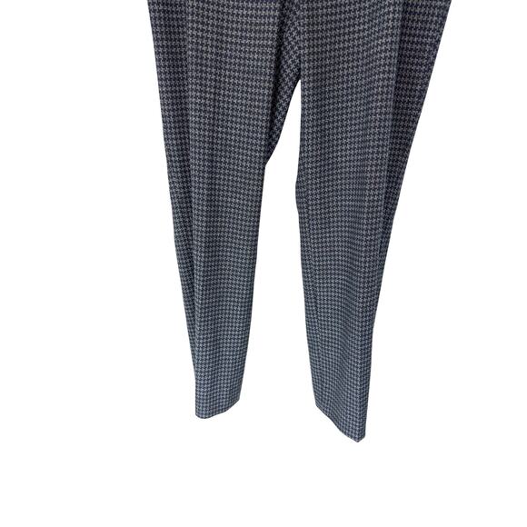 Talbots Dress Pants Navy Blue Houndstooth Office Work Career Straight  Size 12 - Picture 7 of 13